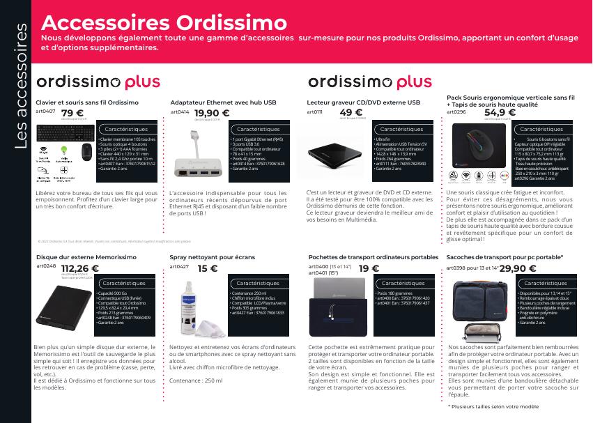 Accessoires Ordissimo du catalogue 2024